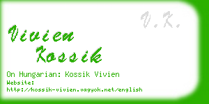 vivien kossik business card